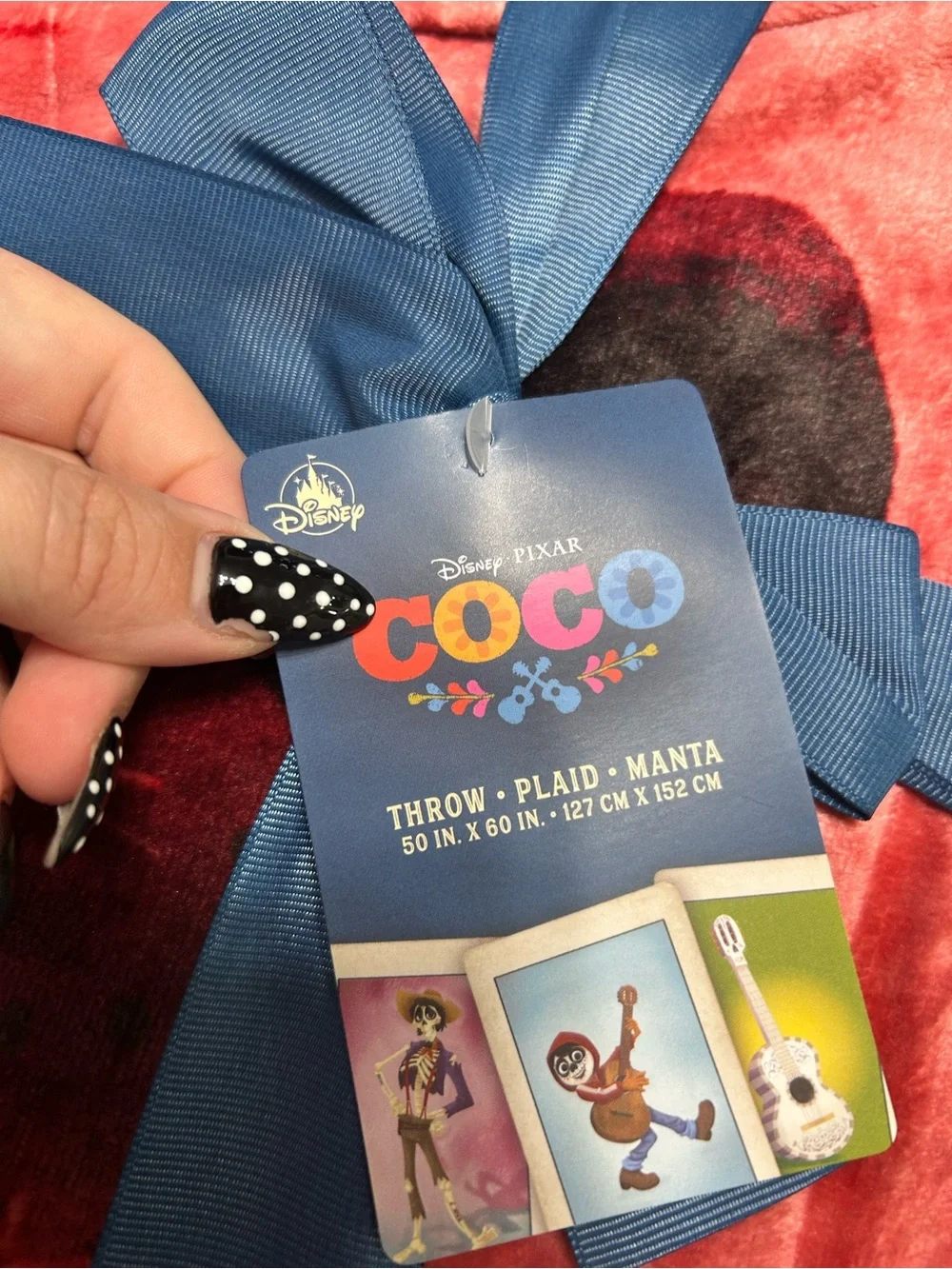 Disney Coco Red Plush Throw Blanket